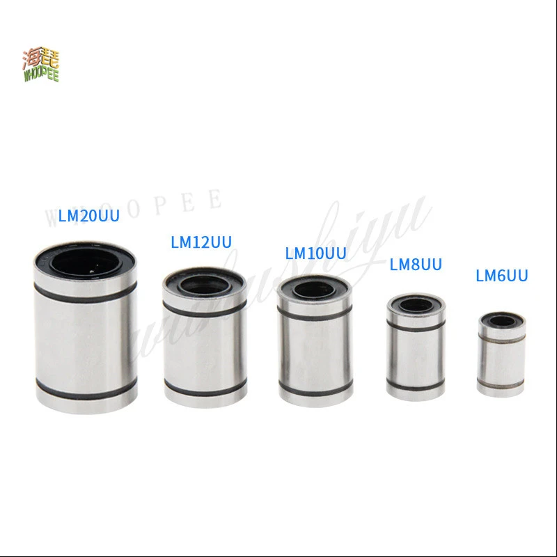 

1Pcs LM6UU LM8UU LM10UU LM12UU LM20UU Linear Ball Bearings 6mm 8mm 10mm 12mm 20mm Part Bush Bushing Steel