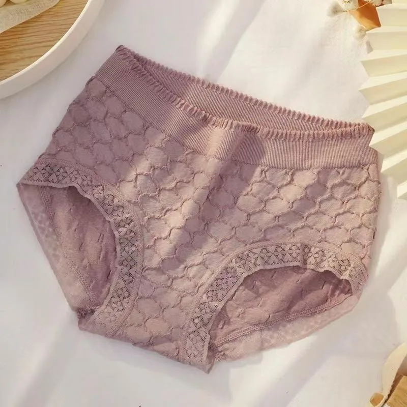 New Women\'s Underwear Sexy Lace Panties Fashion Retro Stripe Comfort Briefs Low Waist Seamless Underpants Female Sexy Lingerie