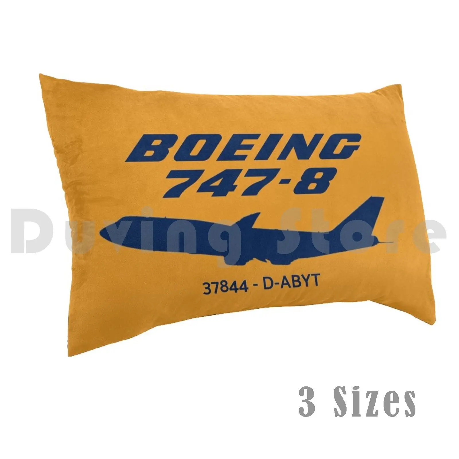 Boeing 747-8 37844 D-Abyt ( Blue ) Pillow Case DIY 50*70 B747 8 Boeing 747 747 8i Jumbo Jet Lh Frankfurt