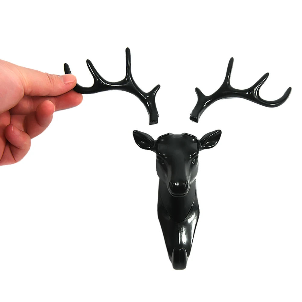 Wall Hanging Vintage Deer Head Antlers for Hanging Clothes Hat Scarf Key Deer Horns Hanger Wall Decoration Wall Hook