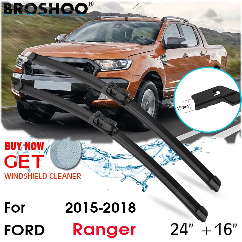 

Car Wiper Blade Window Windscreen Windshield Wipers Blades Button Arm Auto Accessories For FORD Ranger 24''+16'' 2015-2018