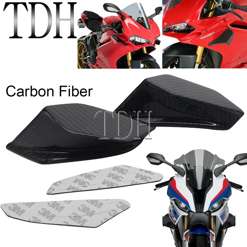 

Universal Racing Carbon Fiber Fairing Spoiler Winglets For Ducati Panigale V2 RSV4 899 959 1199 1299 Aero Dynamic Winglet H2/H2R