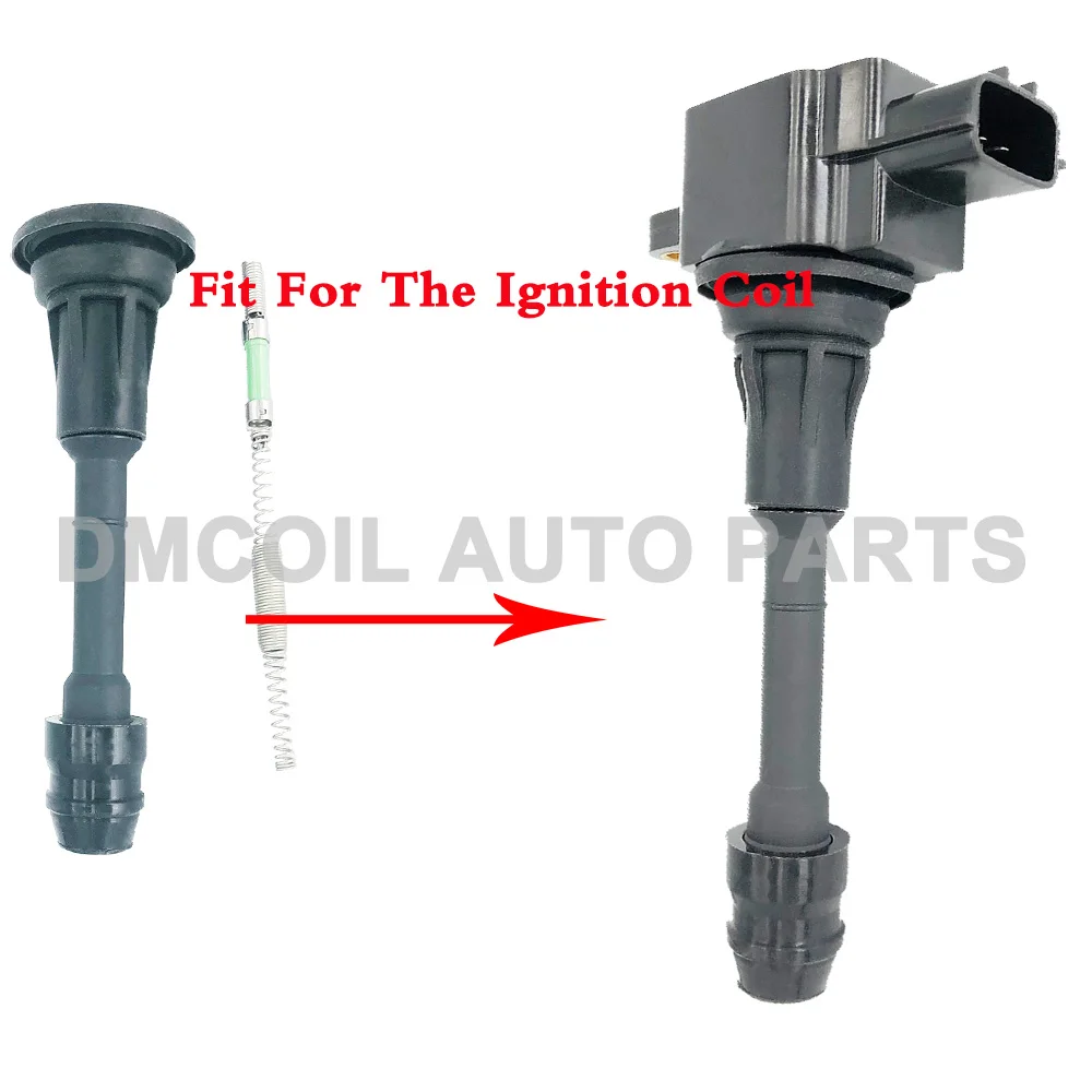 4 PCS IGNITION COIL BOOTS WITH RESISTANCE CONNECT SPARK PLUGS FOR NISSAN PRIMERA TEANA X-TRAIL ALTIMA 22448-8H310 0986JG1213