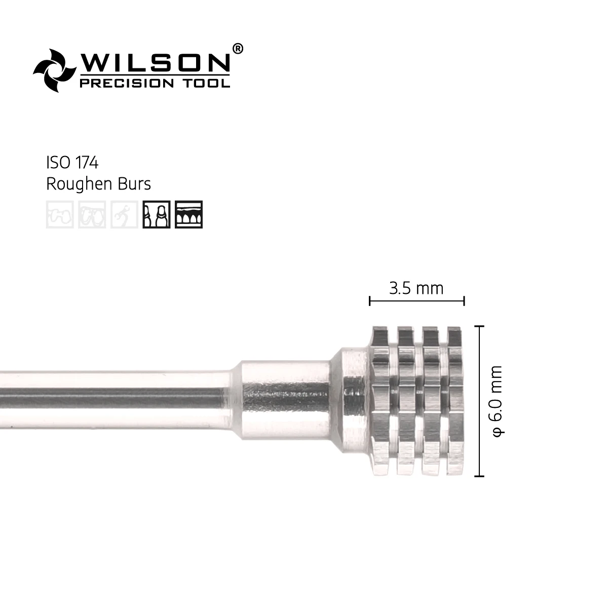 WilsonDental 5001801-ISO 118 174 060 fresas de carburo de tungsteno usadas para Resina