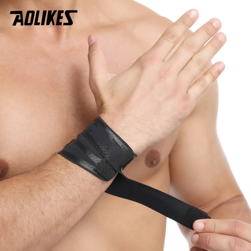 AOLIKES 1PC Sports Compression Wrist Brace Thin Breathable Adjustable Hand Wrap Support Wristband for Basketball Badminton