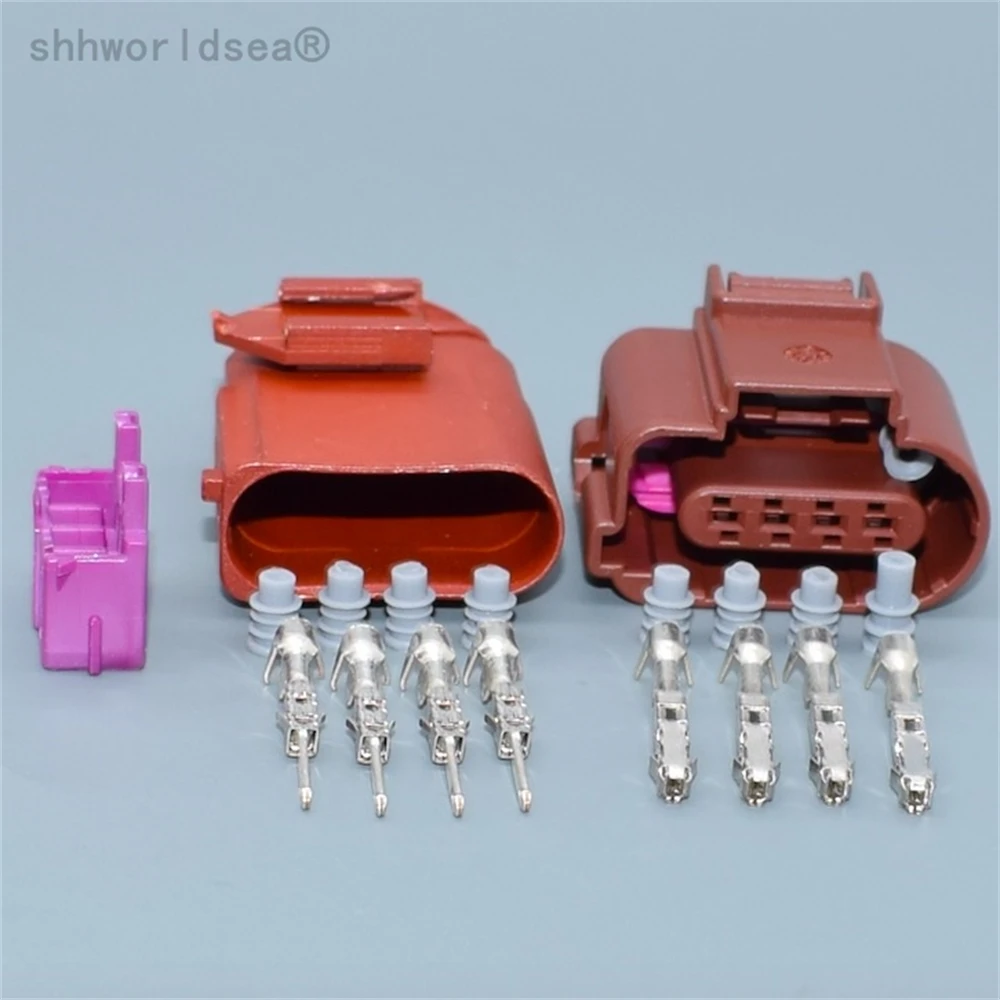 Shhworldsea 4pin ذكر أنثى 8K0 973 704A سيارة ضغط الأكسجين الاستشعار موصل قابس 8K0973704A أنثى المقبس لشركة فولكس فاجن أودي
