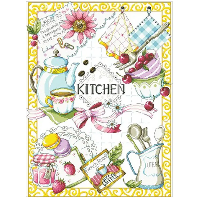 Cutlery set patterns Counted Cross Stitch 11CT 14CT DIY Chinese Cross Stitch Kits Embroidery Needlework Sets