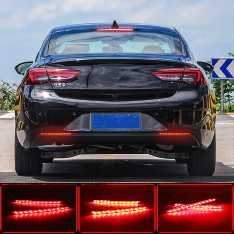 

2pcs For Buick Regal 2017-2019 LED Rear Light Brake Lamp Taillight Back Fog Light Warning Light Reflector