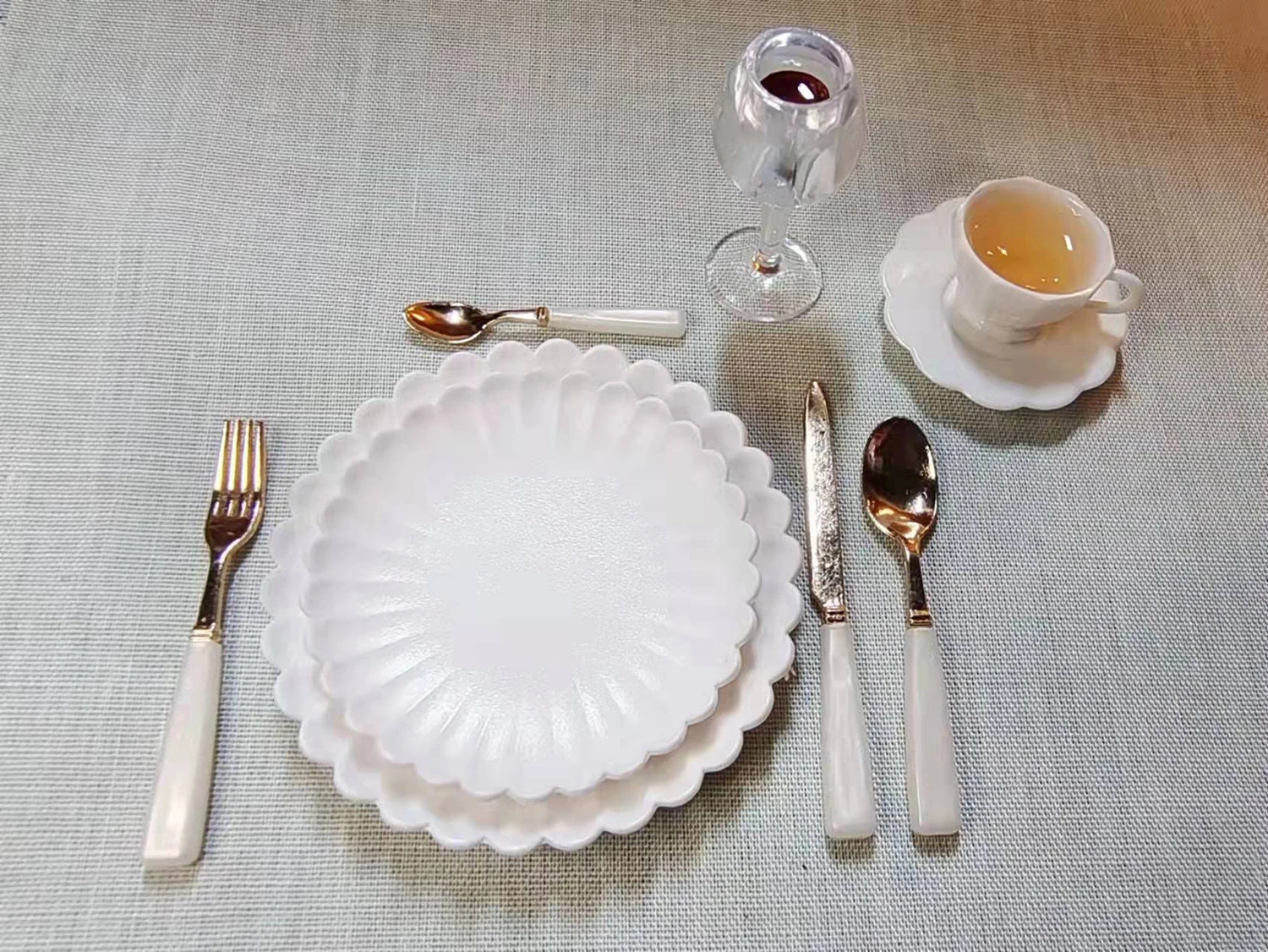 1:6 doll house mini model furniture accessories  Eight-piece kitchen utensils（The handle can be removed and replaced）