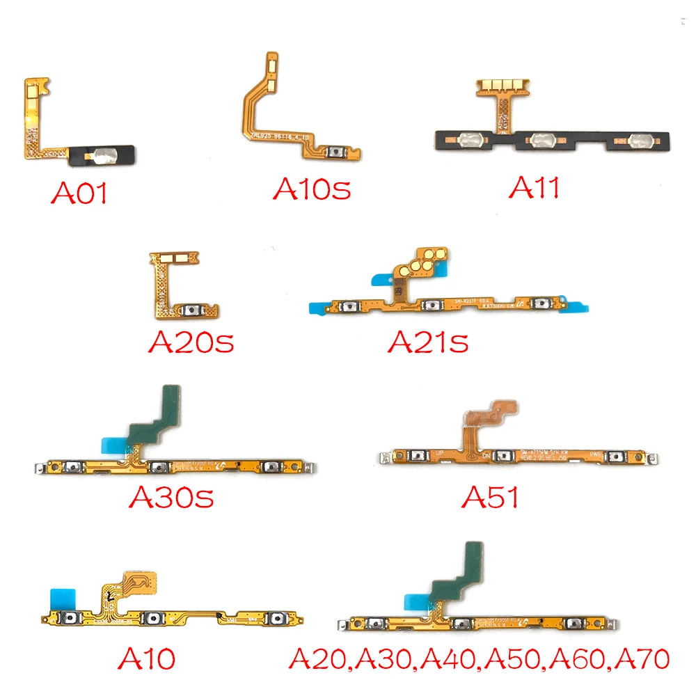 NEW For Samsung A01 A10 A10S A11 A20 A20S A21S A30 A30S A50 A50S A60 A70 A70S A51 A71 A920 Power Volume Button Switch Flex Cable