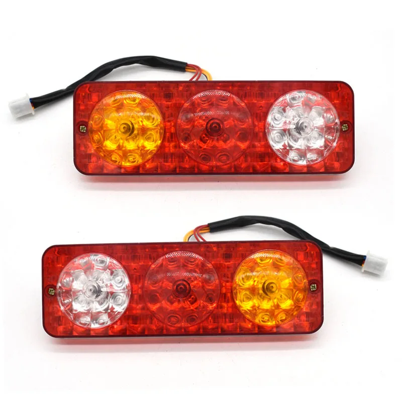 2X 12/48-60V Electric three-wheel semi-closed rear light vehicle tricycle taillight car turn signal brake Warning Indicator Lamp