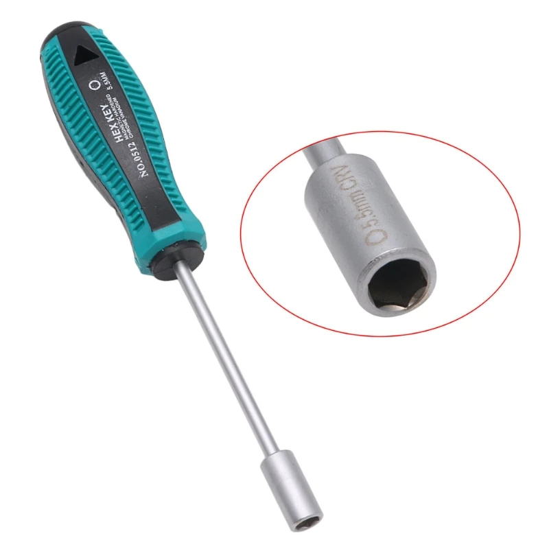 3/3.5/4/4.5/ 5/5.5/6/7/8/9/10/1/12/13/14mm Metal Socket Driver Hex Nut Key Wrench Screwdriver Nutdriver Hand Tool