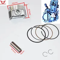 Para zongshen cb250 4 anillo de válvula juego de pasadores de pistón kit de pistón 70mm ZS170MM xmotos apollo KAYO T4 250cc 4 válvulas accesorios de piezas