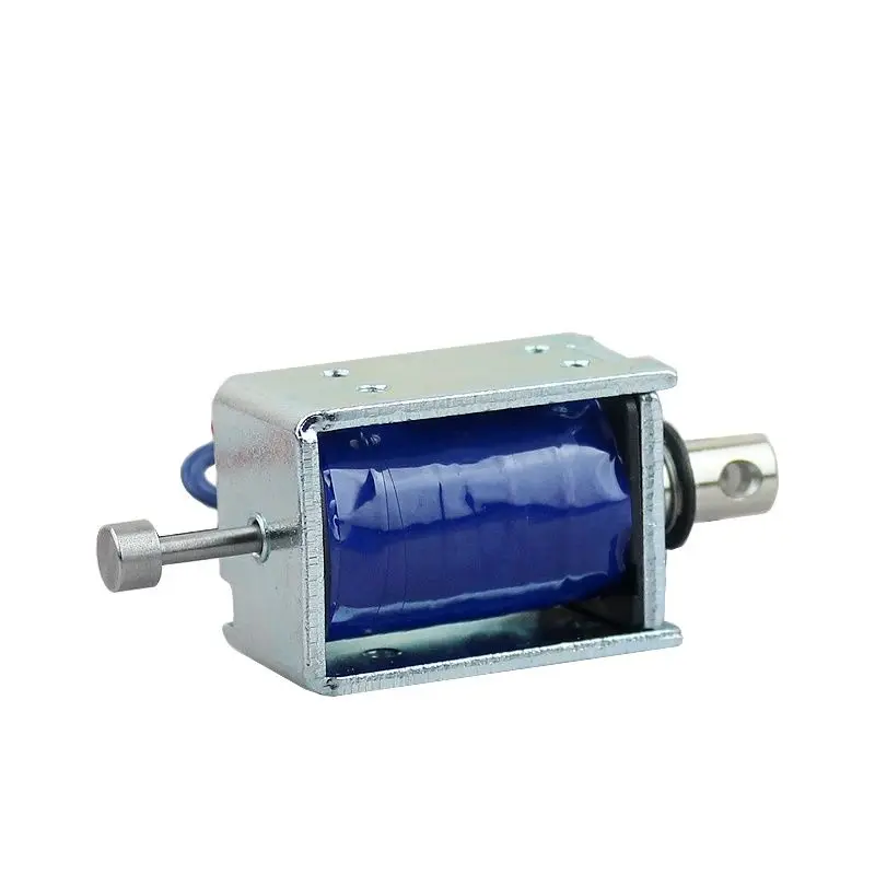 DC12v can work for a long time Electromagnet 24v solenoid push pull Electromagnet  stroke 10mm open frame solenoid coil