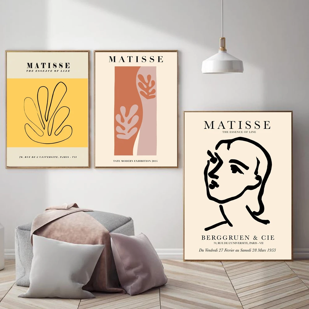 Henri Matisse Retro Posters And Prints Abstract Plants Canvas Painting Wall Art Pictures For Bedroom Interior Nordic Home Decor