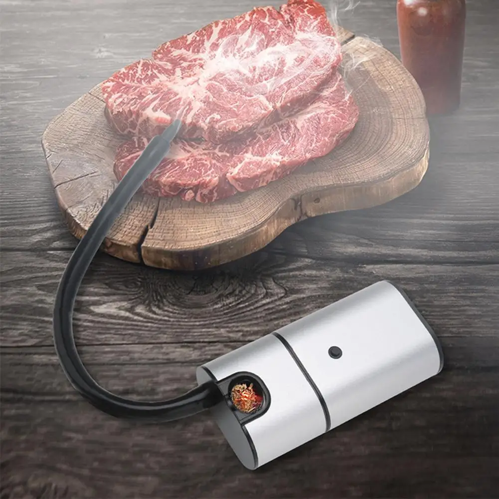 Portable Handheld Cold Smoking Gun with Electric Food Steak Drink Cocktail Smoker Woodchips Smoke Infuser Machine for BBQ