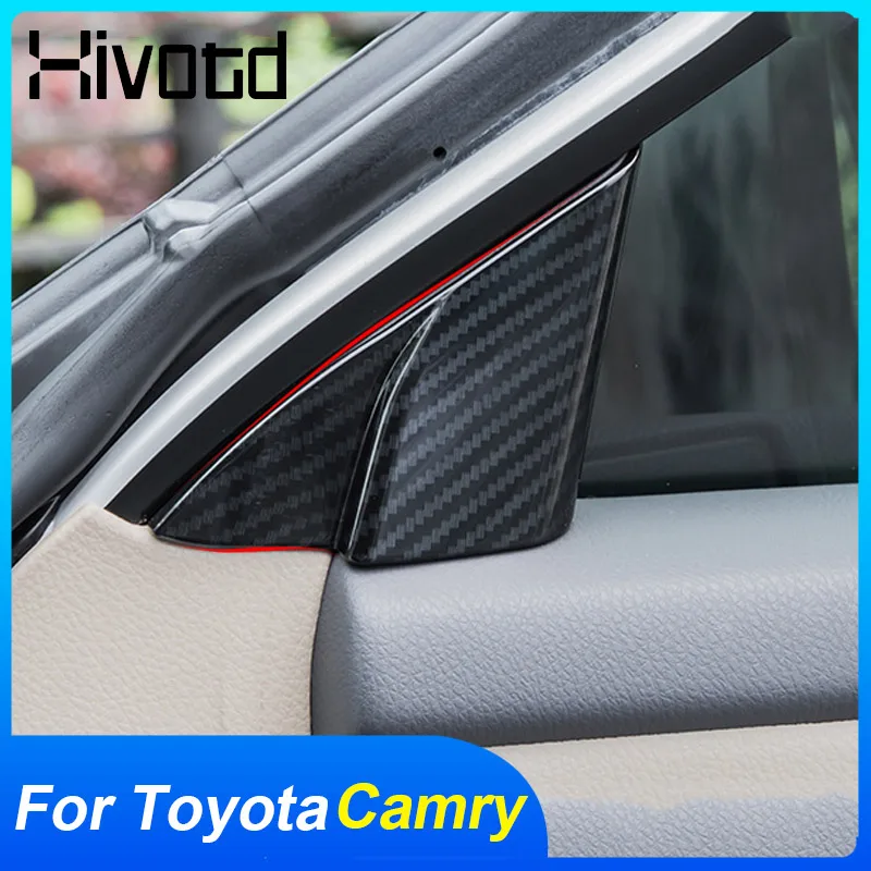 For Toyota Camry 2020 Accessories Pillar A Audio Car Speaker Tweeter Trims Cover Interior Decoration Door Triangle Sound Parts