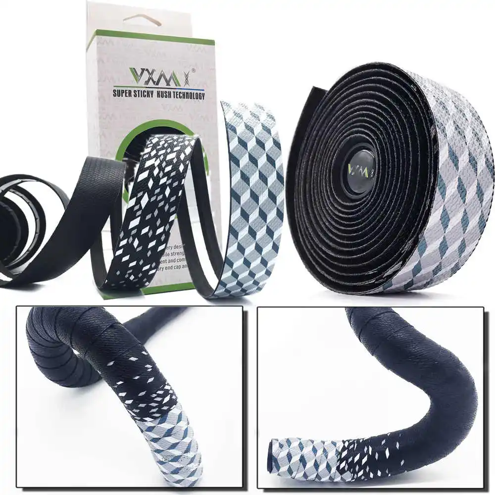 

Racing Road Bike 3 color pattern gradient Bar Tape Fade Race Vibration Damping Anti-Vibration EVA PU Handlebar Bar Tape Wrap