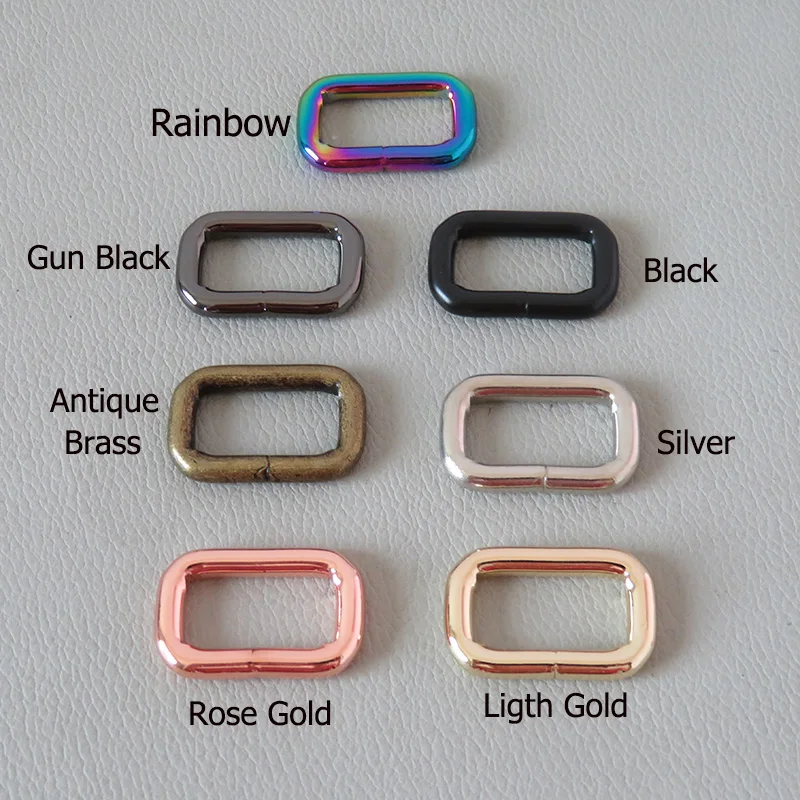 100Pcs/Lot Strong Metal Rectangular Buckle Ring Hardware For Dog Martingale Collar Accessory Belt Loop Bag Handbag Straps Clasp