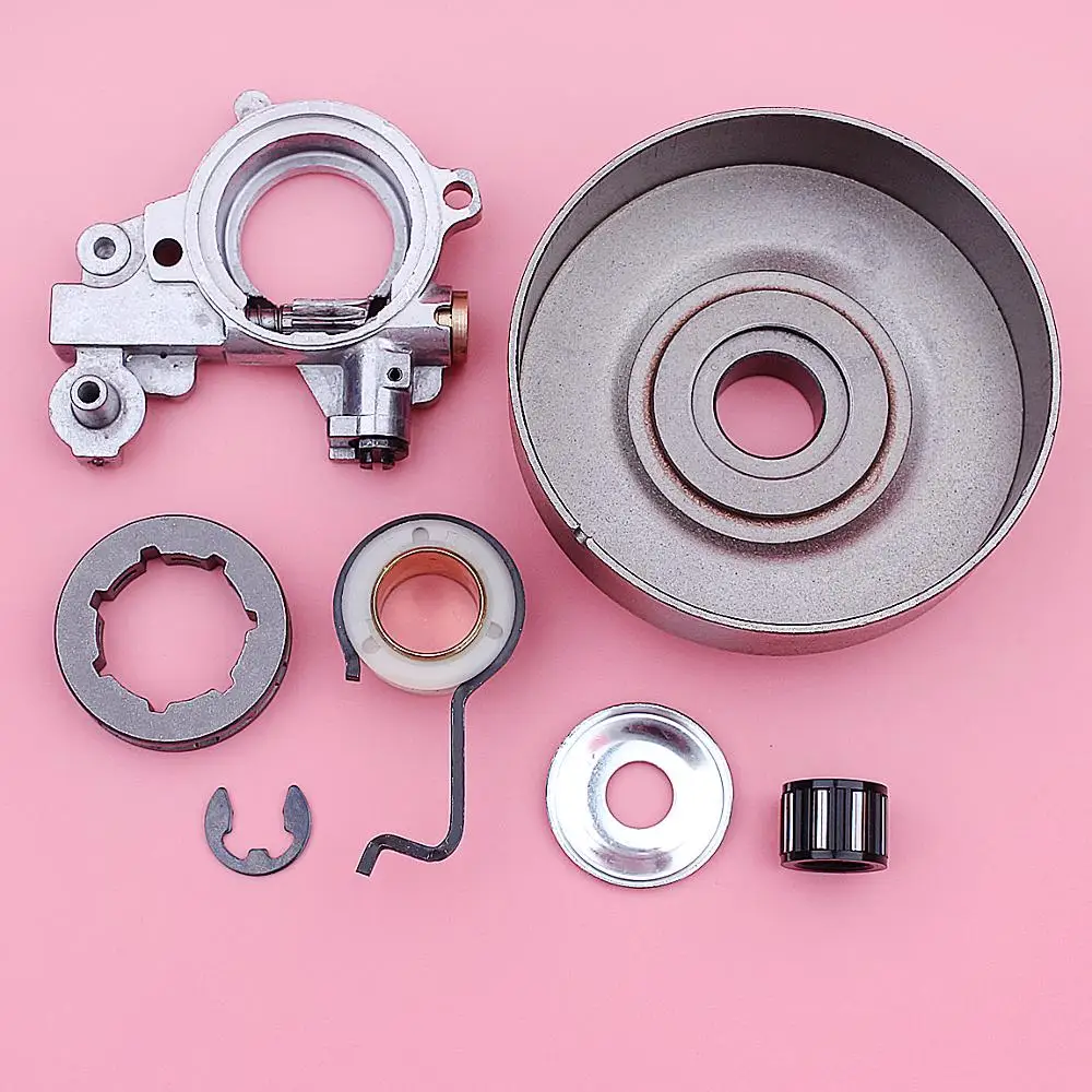 3/8 7 denti frizione tamburo cerchione cuscinetto pompa olio Kit ingranaggi a vite senza fine per motoseghe Stihl MS361 1128 007 1000 1135 640 320