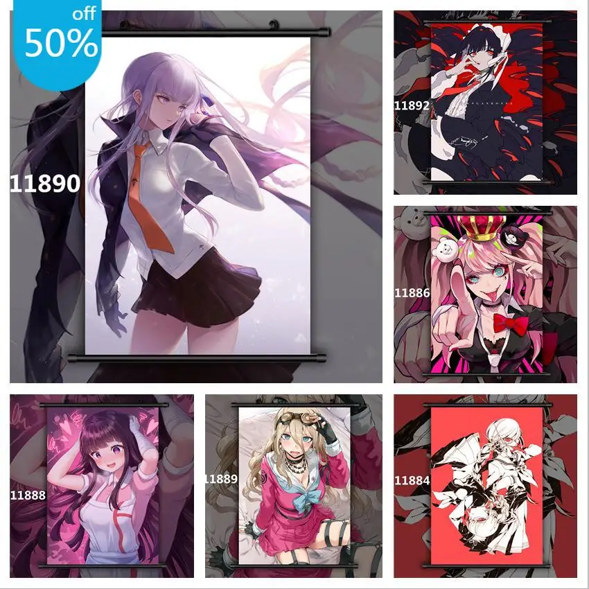 Danganronpa Ouma Kokichi Enoshima Junko Anime Posters Canvas Painting Wall Decor Wall Art Picture for Living Room Home Decor