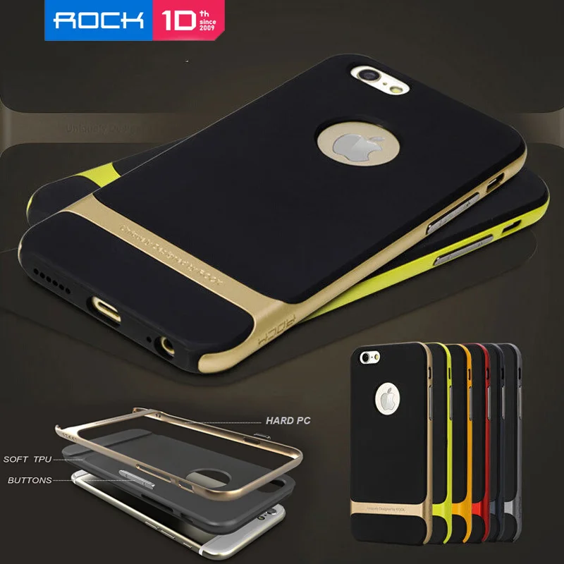 ROCK Case for IPhone 6s Plus Silicone Case PC + TPU Durable Armor Case for IPhone 6s Plus Case Drop Shipping on Sale чехол