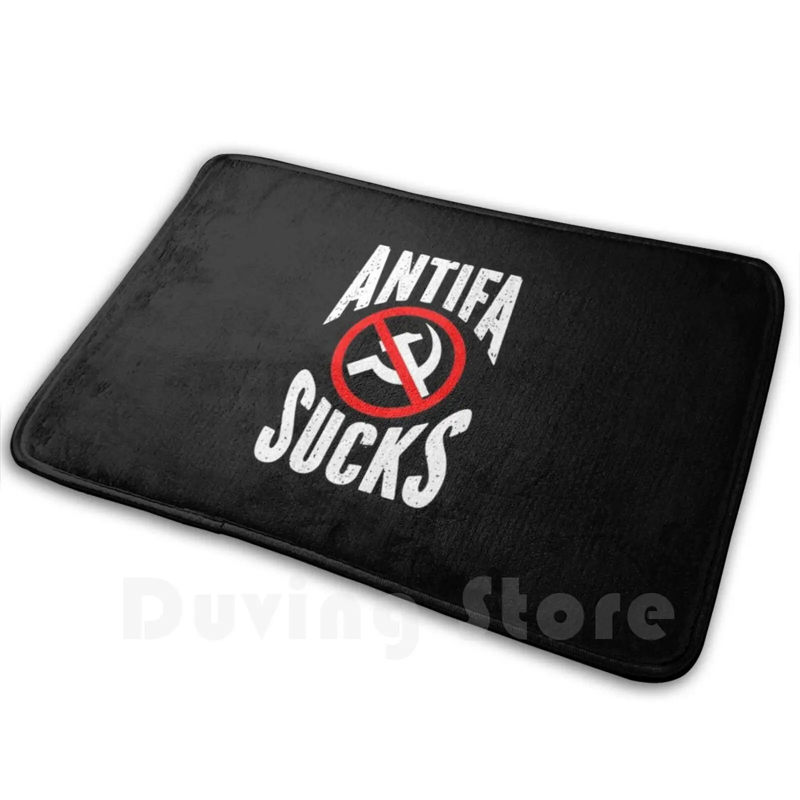 Antifa Sucks Mat Rug Carpet Anti-Slip Floor Mats Bedroom Antifa Sucks Antifa Protest Black Anti Establishment Bootlickers Trump