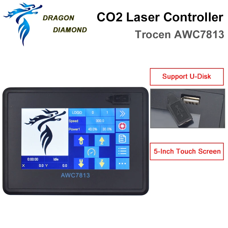 Oryginalny kontroler lasera Co2 Trocen AWC7813 System DSP zastępuje AWC708 dla AWC708s / AWC708c Lite/AWC708c plus/RD6442G/RD6445G