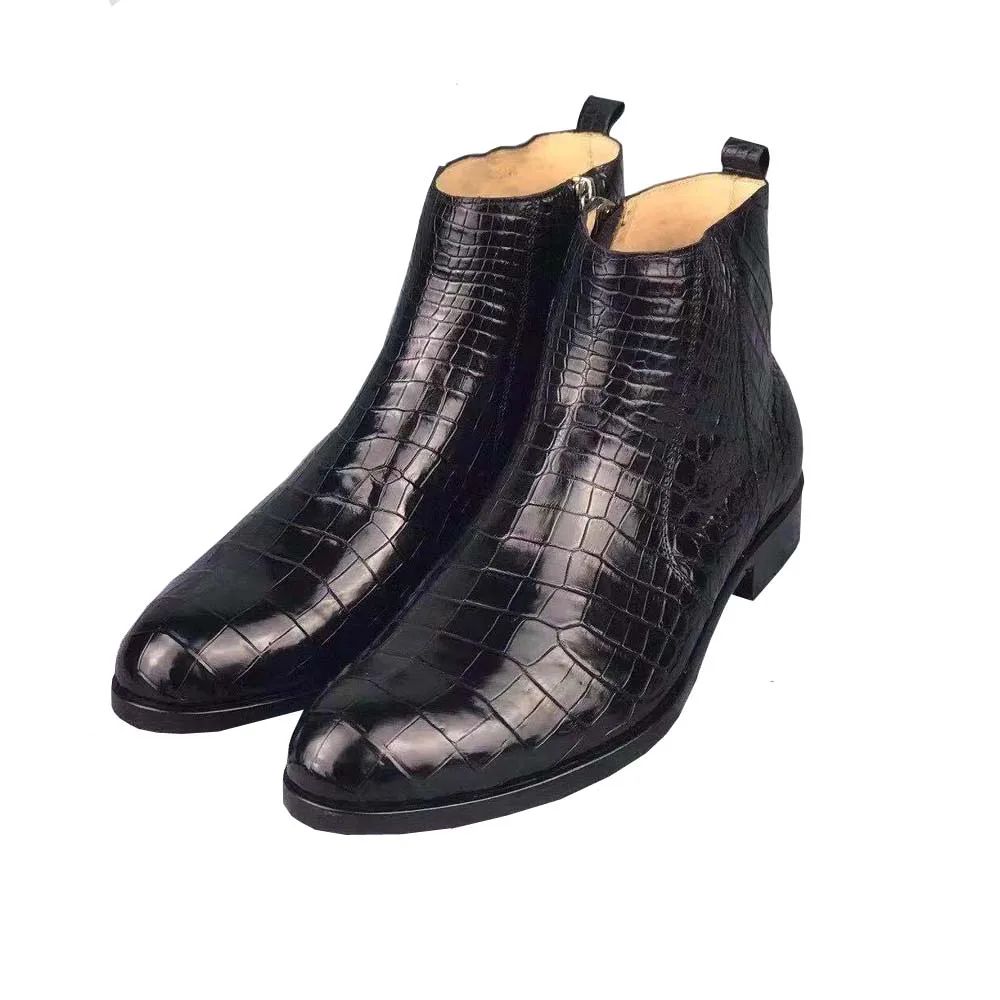 

fanzunxing new arrival men crocodile leather men boots male crocodile leather bag male crocodile skin boots