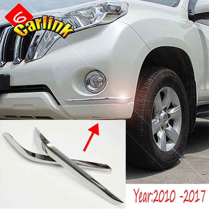 ABS Chrome For Toyota Land Cruiser Prado FJ150 FJ 150 2010 -2017 Rear Fog Light Lamp Cover Trim Frame Decorative Accessory 2pcs