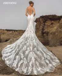 Wedding Dress Mermaid Deep V-Neck Sleeveless With Long-Open Back Marry Custom Made Plus Sizes Vestidos De Novia