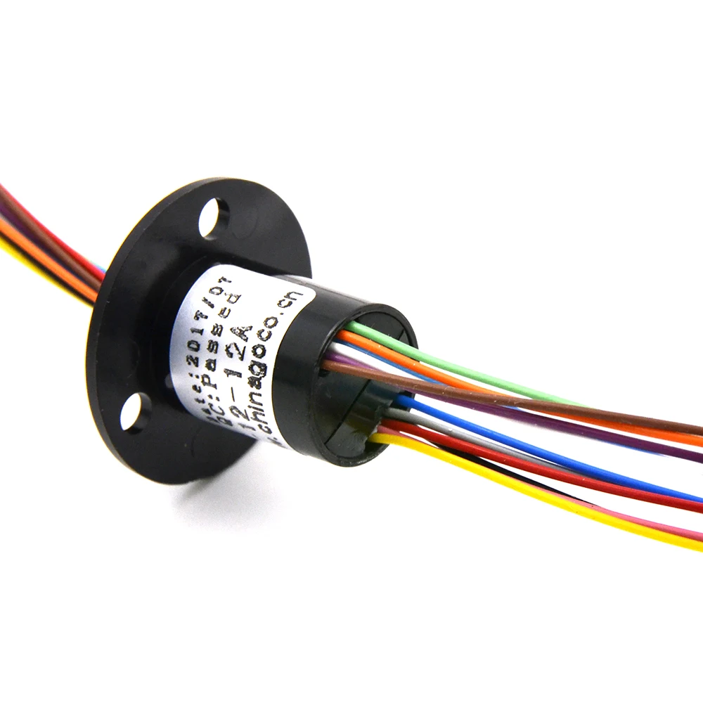 Micro Slip Ring 2/4//6/8/12/24 Kanal 2A 12,5mm/15,5mm Drehen Esstisch Slip Ring Elektrische Sammler Ringe