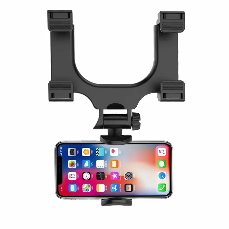 Syrinx Car Rearview Mirror Phone Holder Mount Stand for IPhone XS X Xr Xiaomi Samsung Adjustable Smartphone Bracket Cell Support