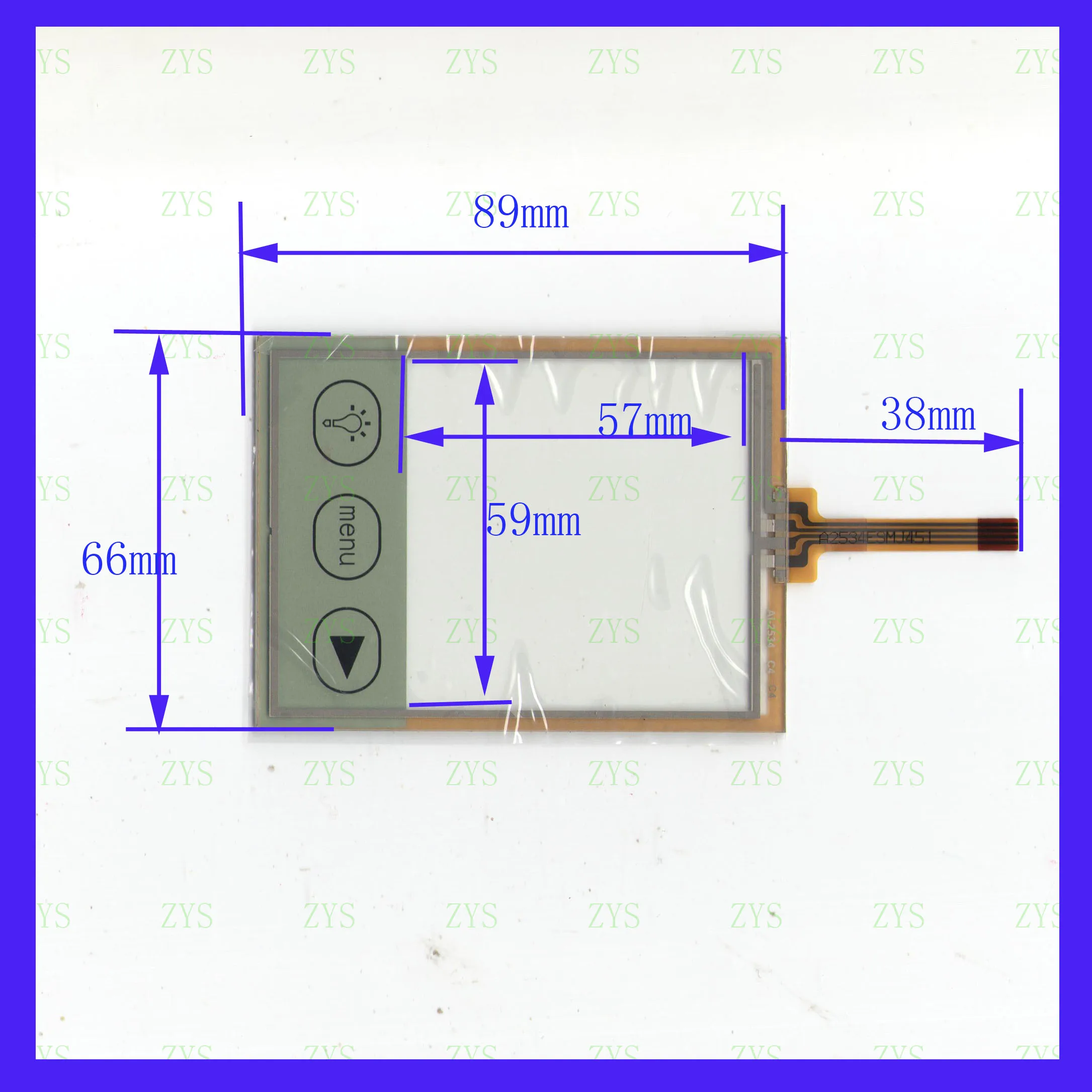 

ZhiYuSun AI2534 89*66 pollici touch panel 4 fili per DVD per auto, vetro dello schermo del navigatore AI 2534 89*66mm