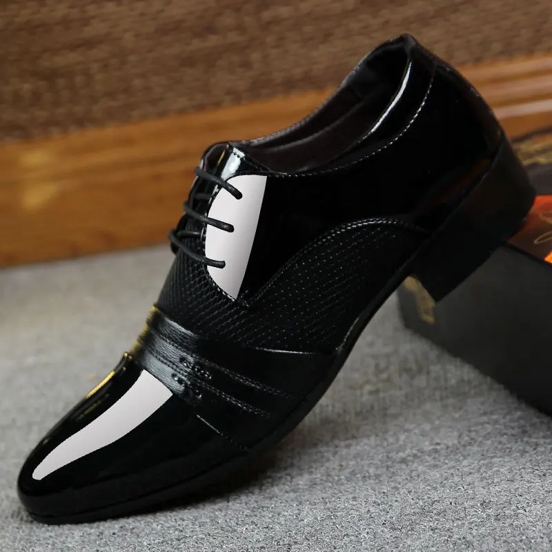 2019 New Summer Casual Dress Men Shoes Solid Casual Plus Size Hot Sale New Brand Fashion Business Men\'s Shoes Leather Sole Shoes