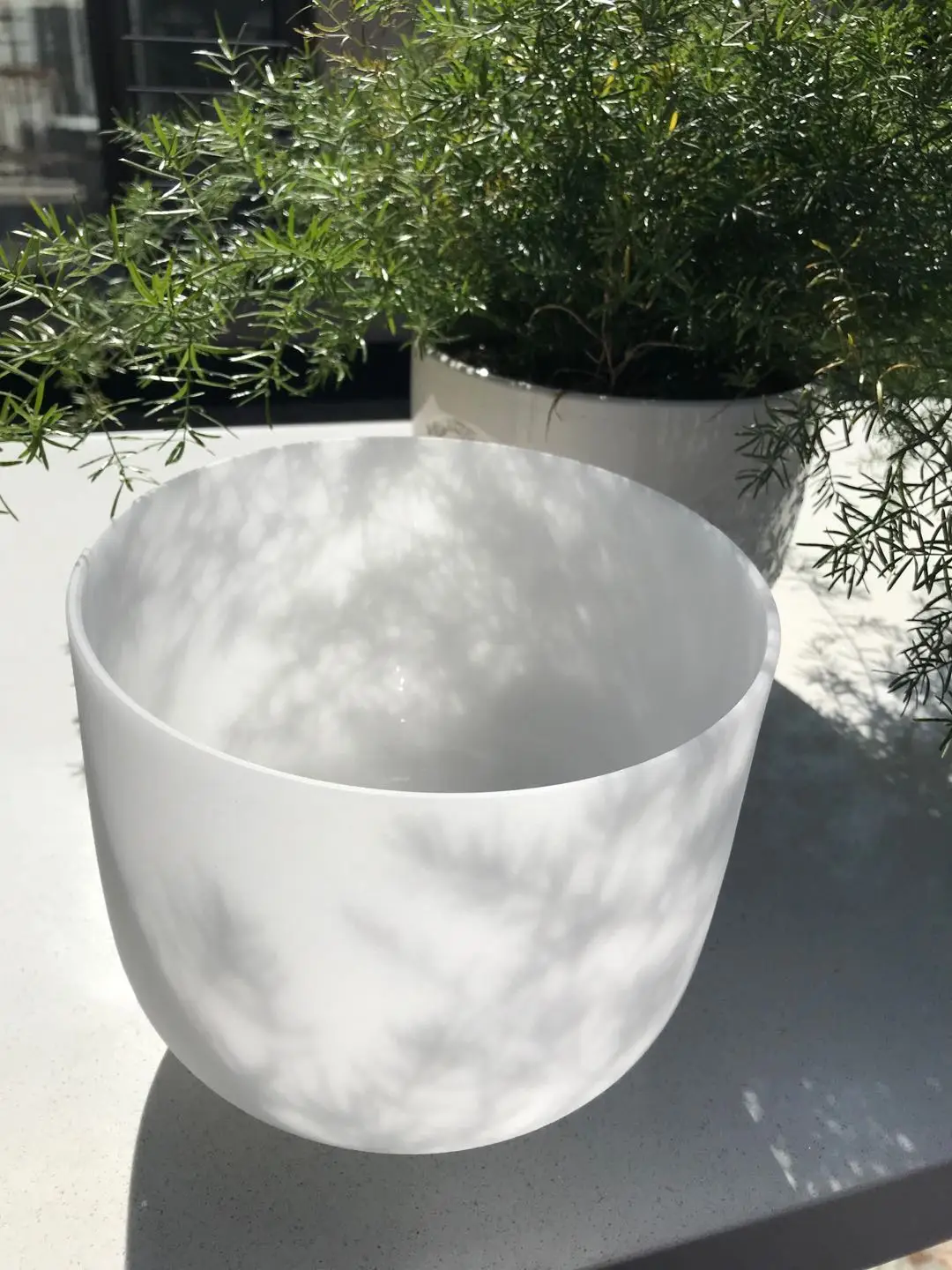 Frosted Quartz Crystal Singing Bowl, 8 \