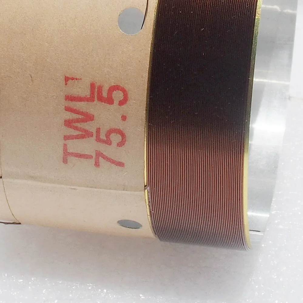 1PC 75.5mm Speaker Voice Coil Woofer 3 Inch Bass  Repair Parts High Power With Copper Wire White Aluminum Former