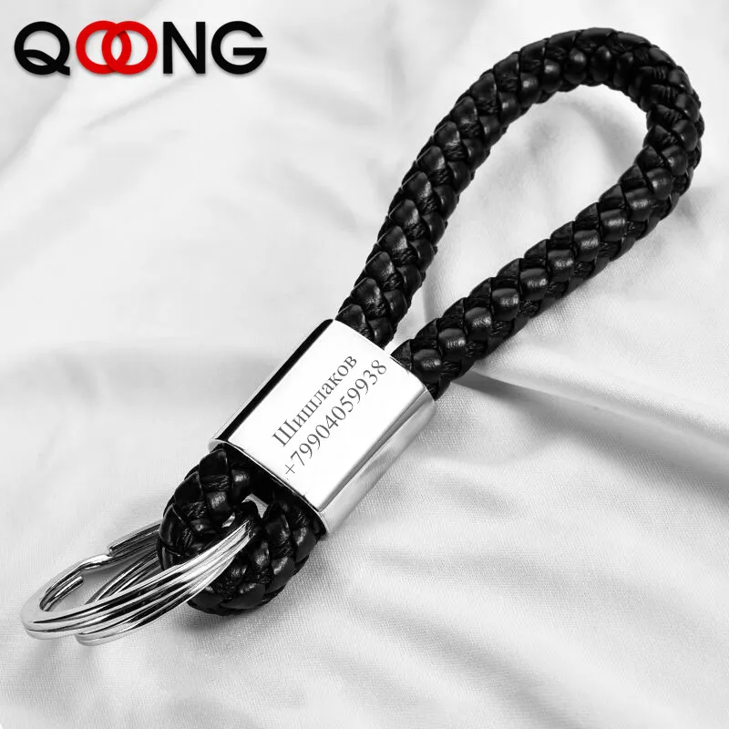 New Leather Rope Key Chain For Car Hand Woven Horseshoe Buckle Key Rings Couple Auto Gift Detachable Metal Luxury Keychains S58