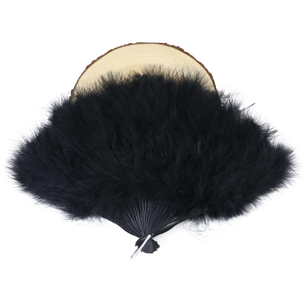 Soft Fluffy Lady Burlesque Wedding Hand Fancy Dress Costume Dance Natural Marabou Turkey Beautiful Feather Fan 22 shares