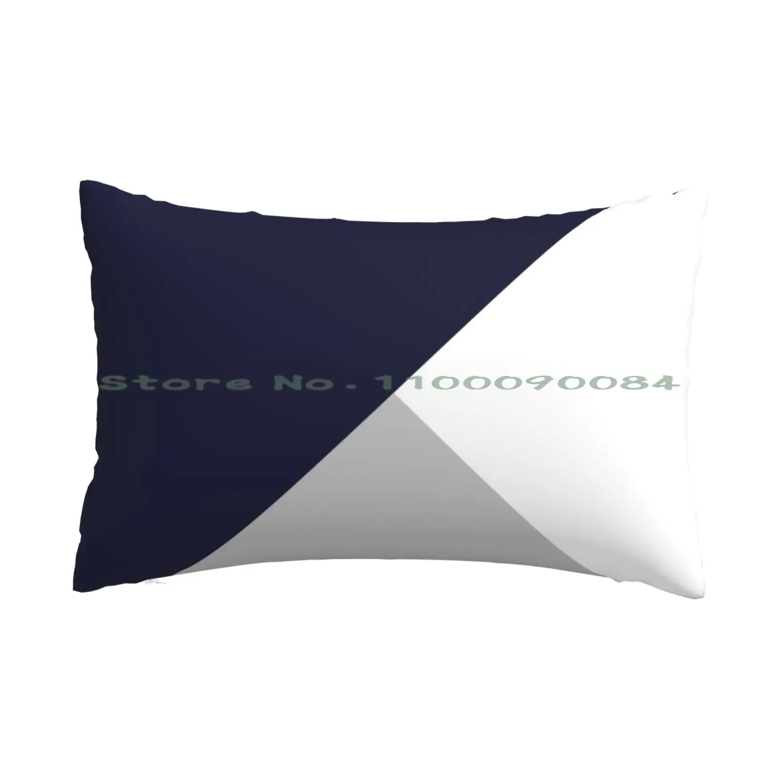 Tricolor Navy Blue Silver Gray And White Pillow Case 20x30 50*75 Sofa Bedroom Navy Blue White Gray Grey Geometric Modern