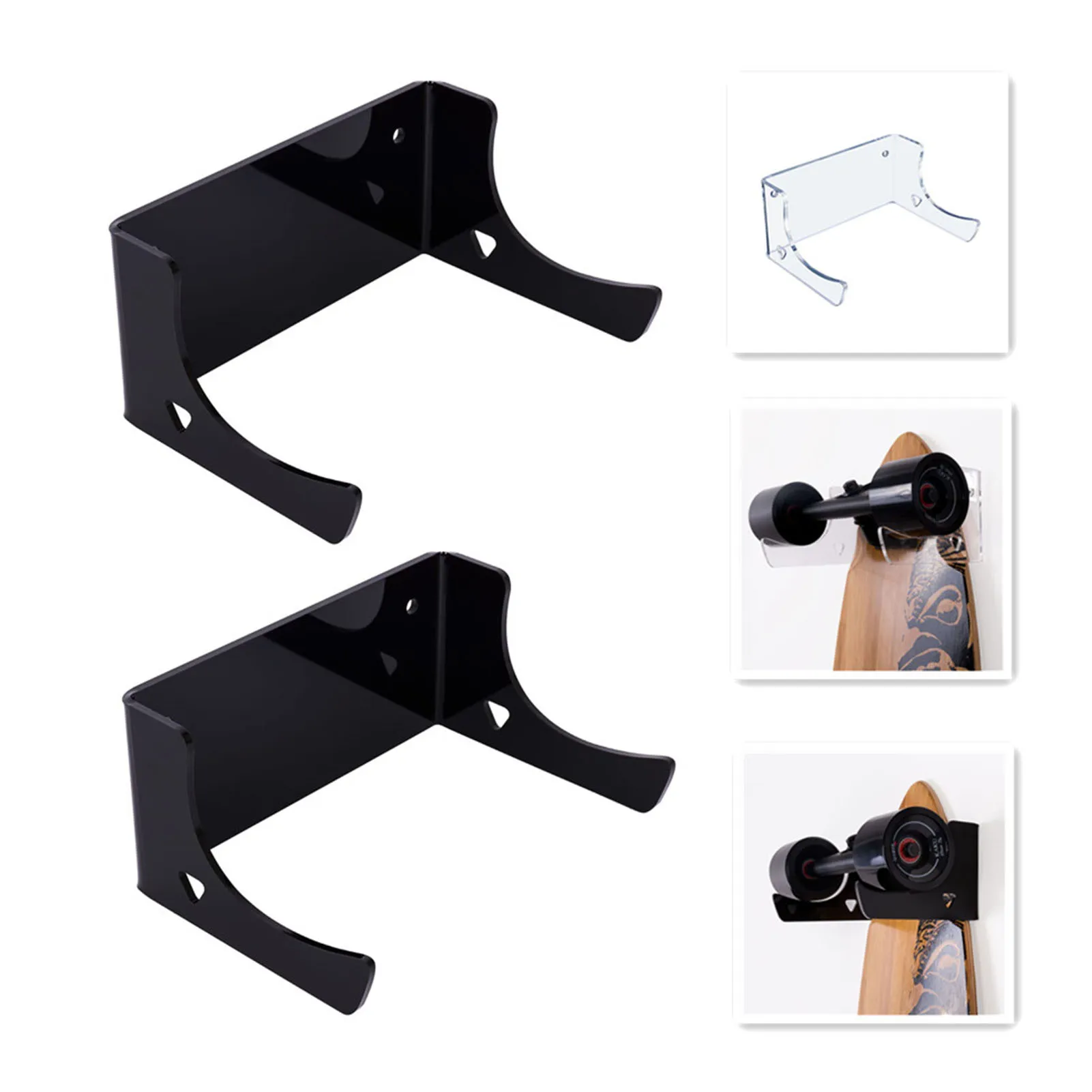 Skateboard Wall Mount Rack Display Stand Holder Acrylic Longboard Deck Skate Scooter Stand Skateboards Skateboard Wall Holder