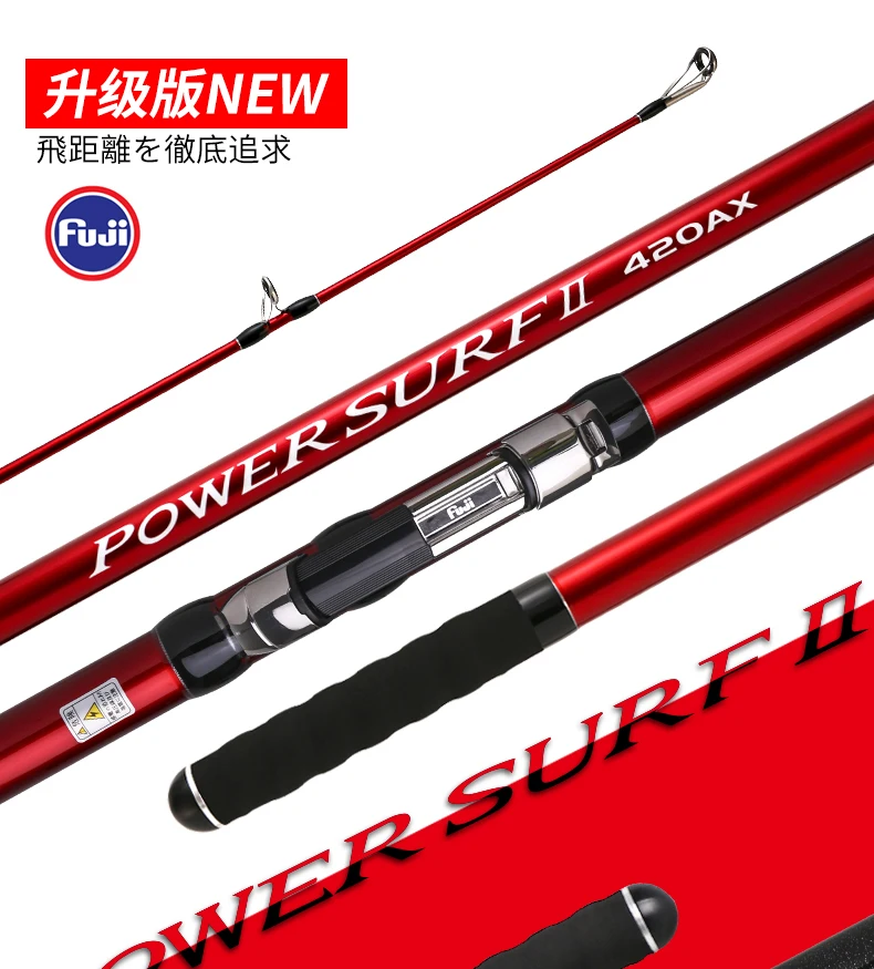NEUE MADMOUSE POWER SURF 3-teilige Angelrute mit Fuji-Teilen, Hochkarbon, 4,20m, Surf-Angelrute, Wurfgewicht 100-350g, Japanische Qualität, Spinnruten – Detail 1