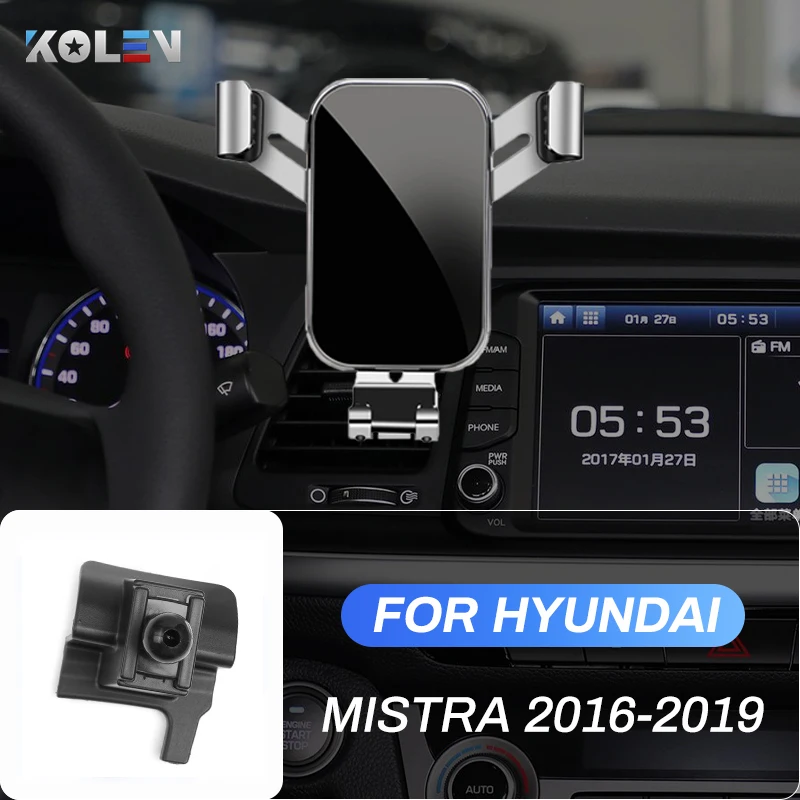 

Автомобильный держатель мобильного телефона для Hyundai Mistra 2016 2017 2018 2019, GPS, гравитационная подставка, вентиляционное отверстие, навигационный кронштейн, аксессуары