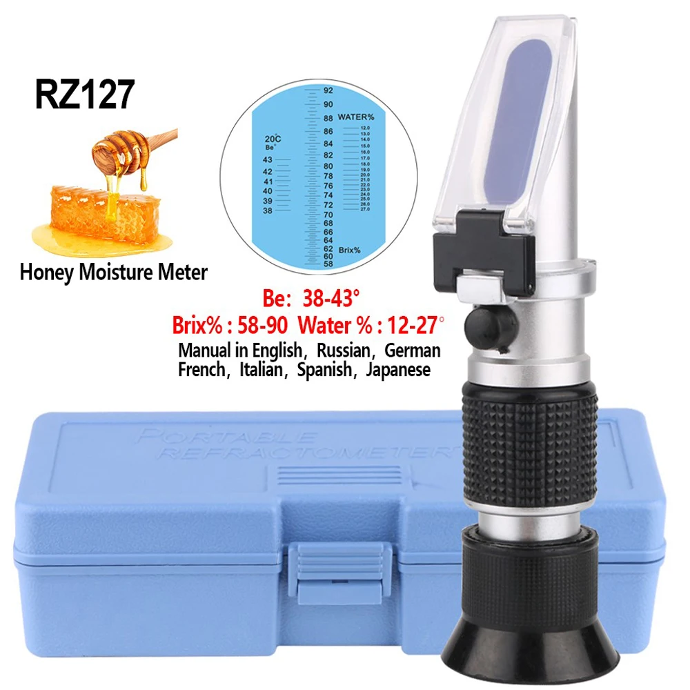 บราซิล Refractometer แอลกอฮอล์ Meter ATC RZ118 RZ120/126 RZ127แบบพกพา Refractometer สำหรับน้ำเค็มน้ำตาลวัดสัตว์เลี้ยงฮีโมโกลบิน