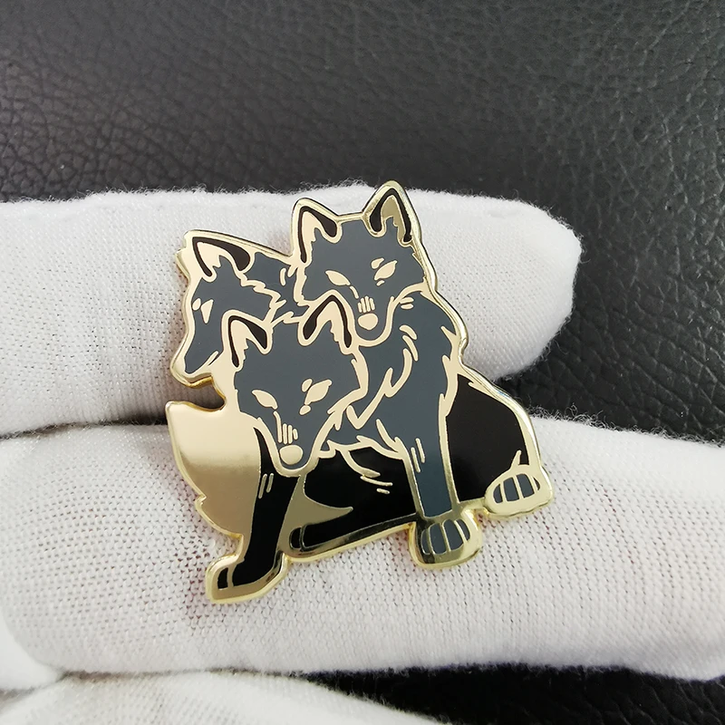 Cerberus enamel pin