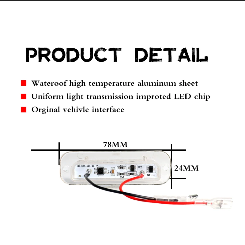 2PCS Error Free CAN-bus Xenon White Full LED Car License Number Plate Lights For 1990-2012 Mercedes-Benz W463 G500 G550 G55 AMG