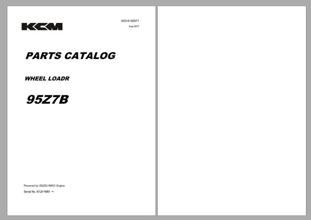 Kawasaki Wheel Loader Service & Part Manual and Circuit Diagram 2020