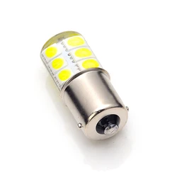 Nieuwste Led 1156 P21w Ba15s Led Auto Licht Silicagel Smd Cob Auto Voertuig Motorcylce Brake Staart Park Lamp 12SMD wit DC12V