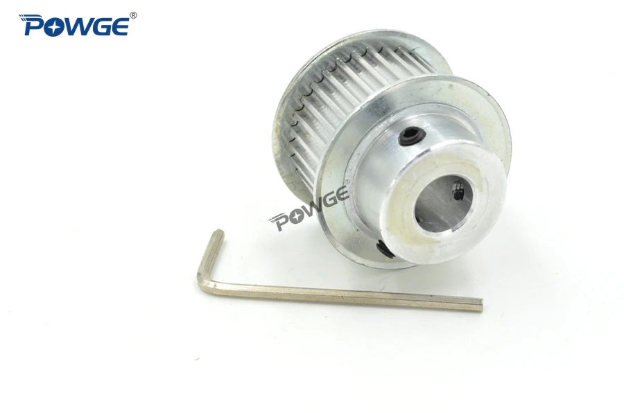 POWGE 32 Teeth HTD 3M Synchronous Pulley Keyway Bore 5/6/6.35/8/10/12/14/15mm for Width 15mm HTD3M Timing belt 32Teeth 32T