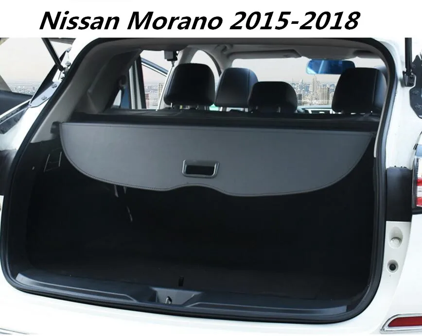 High quality Car Rear Trunk Security Shield Cargo Cover For Nissan Morano 2015 2016 2017 2018 (black, beige)